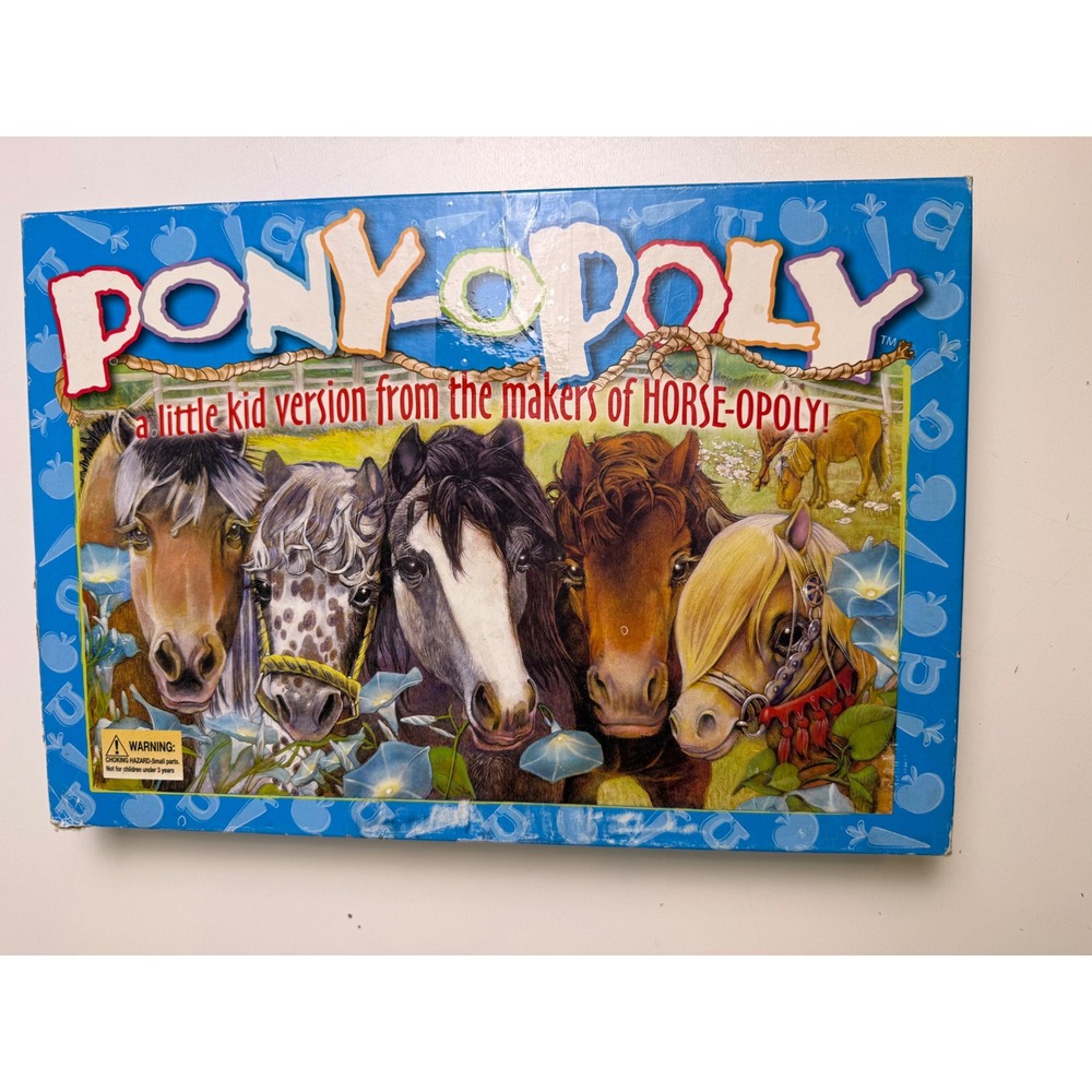 Late for the Sky Pony-Opoly Board‎ Game Kids Horse Theme Property Trading Game